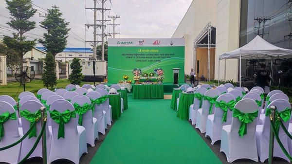 Khởi công hệ thống điện năng lượng mặt trời mái nhà Duy Tân Recyling
